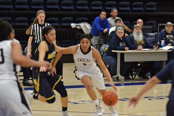 Samantha effort in last week's win against Merced College.